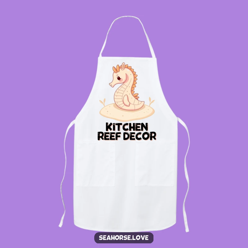 Funny Seahorse Serenity Apron: Cook With Coastal Calm!
