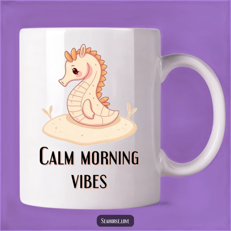 Funny Seahorse Serenity Mug: Peaceful Ocean Gift!