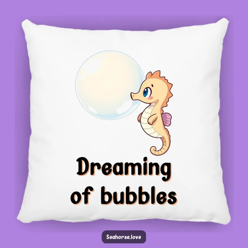 Funny Seahorse Bubble Pillow: Dream of the Deep!