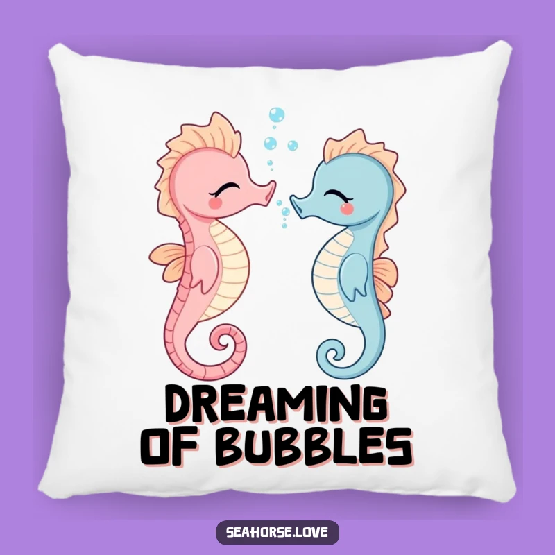 Funny Giggling Seahorse Pillow - Cozy Ocean Bubble Comfort Cushion