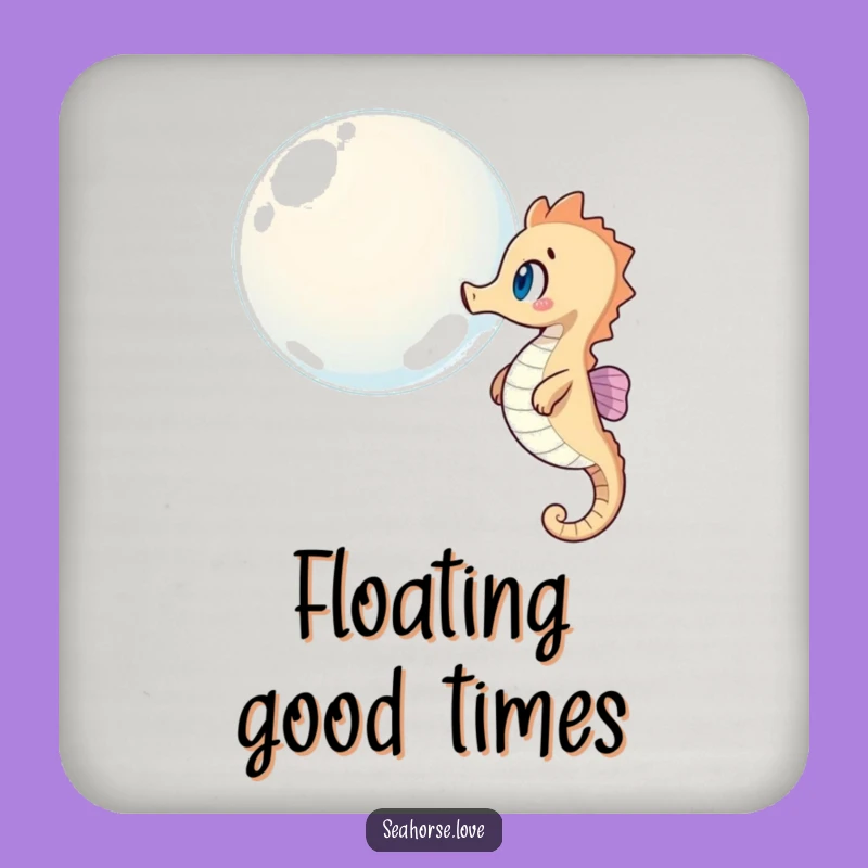 Funny Seahorse Bubble Coasters: Protect Surfaces Underwater Style!
