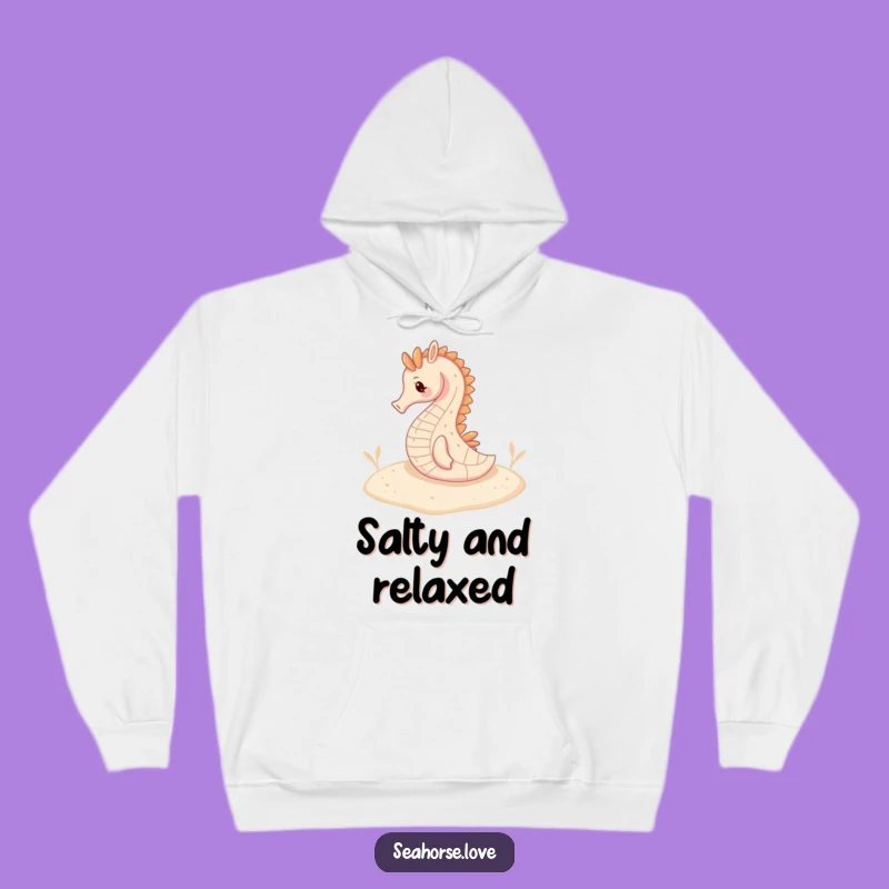 Funny Seahorse Serenity Hoodie: Cozy Underwater Peace!